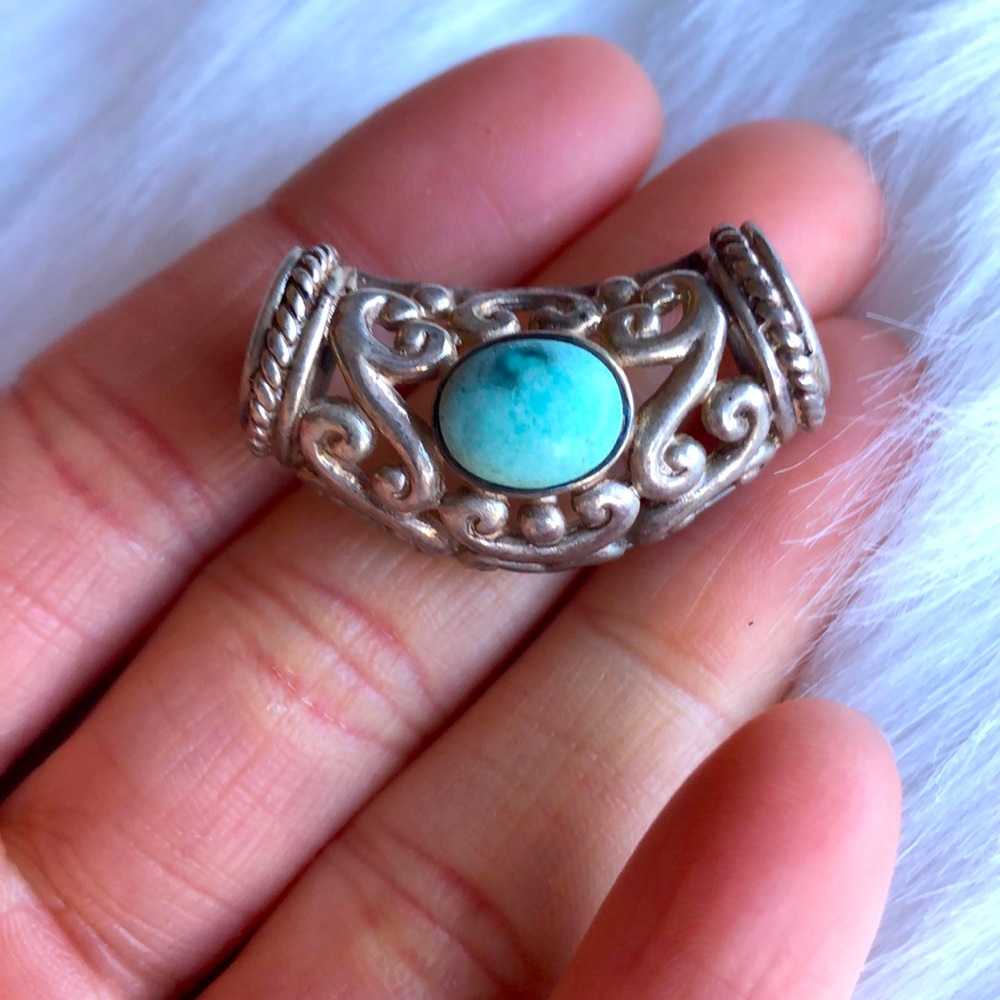 Silver Turquoise Pendant necklace bracelet